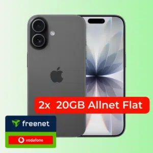 Thumbnail Eff. Gratis ⭐️ iPhone 17 (256GB) für 9,99€ + 2x 20GB 5G/LTE Allnet für 39,98€/Monat + 50€ Wechselbonus + 120€ Online-Bonus (freenet Vodafone Doppelkarte)