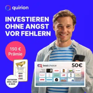Thumbnail 200€ Bonus bei quirion: 50€ Gutschein + 150€ Prämie sichern!