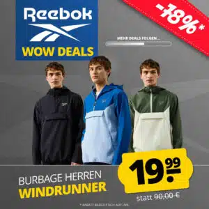 Thumbnail Reebok Burbage Windrunner Herren Jacke für 24,94€ (statt 60€)