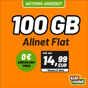 Thumbnail Krass! 😱 100GB Telekom Allnet Flat mit 5G für 14,99€ im Monat – 0€ Anschlussgebühr
