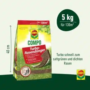 Thumbnail COMPO Turbo-Rasendünger 5kg für 130m² für 14,99€ (statt 20€)