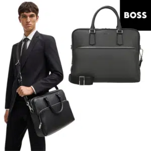 Thumbnail 💼 Hugo Boss New Crosstown Aktentasche aus genarbtem Leder mit Logo-Prägung für 203,46€ (statt 325€)