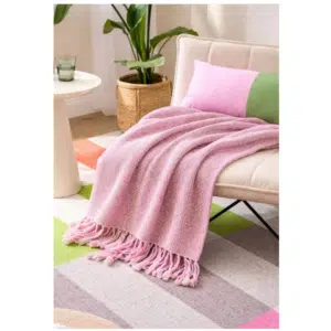 Thumbnail 🌷 Sofa Plaid 130 x 160 cm rosa/grau für 14,98€ (statt 40€)