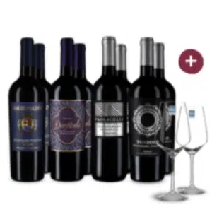 Thumbnail 🍇 Spanisches Probierpaket Primitivo mit 8 Flaschen + 2 Zwiesel-Gläsern