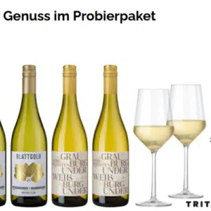 Thumbnail Grauburgunder Probierpaket mit 8 Flaschen & 2 Gläsern für 42,90€