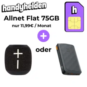 Thumbnail 75GB Allnet Flat (Telefónica) für 11,99€ + UE Wonderboom 4 oder Xtorm Powerbank