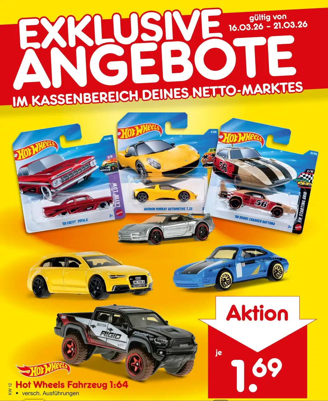 Netto MD: Exklusives Angebot ab 16.03.26 - Hot Wheels für 1,69