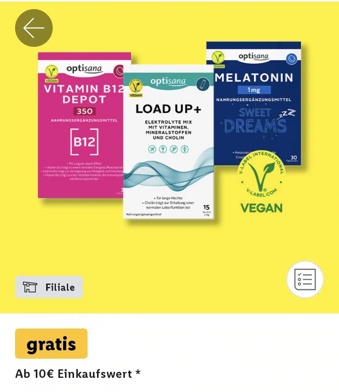 Lidl: Gratis Optisana Nahrungsergnzung (10 MEW, evtl. personalisiert) Lidl: Gratis Optisana Nahrungsergnzung (10 MEW, evtl. personalisiert)