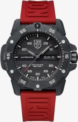 Luminox Herren Militär Uhr Master Carbon Seal Automatic 3860 Series in der Farbe Schwarz mit Kautschukarmband, Gehäusedurchmesser: 45 mm, XS.3875