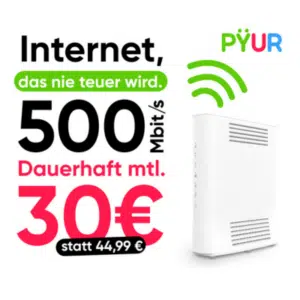 Thumbnail 🤑 200€ Bonus für PŸUR 50Mbit/s // 500Mbit/s Leitung 😎 dauerhaft nur 23€/Monat // 30€/Monat