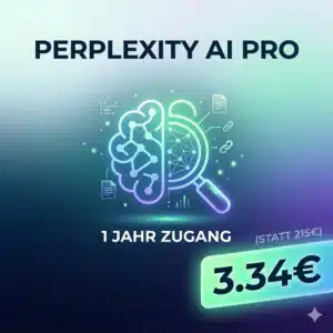 Aktionsbild: 1 Jahr Perplexity AI Pro Zugang für nur 3,34€ statt 215€