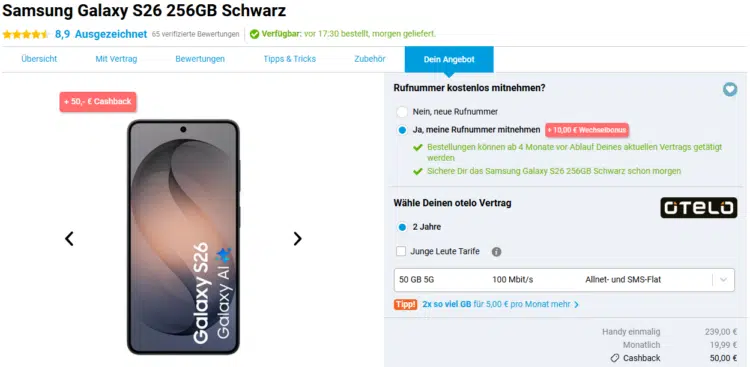 Samsung Galaxy S26 Handytarif