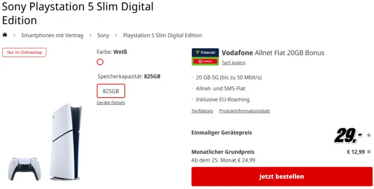 PS5 Slim Digital Edition Handytarif