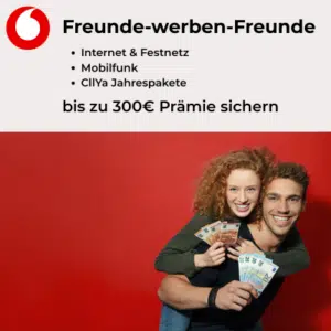 Thumbnail Vodafone Freunde werben: Bis zu 650€ Bonus & Cashback sichern!
