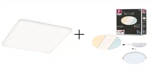 Paulmann Einbauleuchte Panel Veluna Leuchte + Paulmann Einbaupanel Veluna VariFit Leuchte