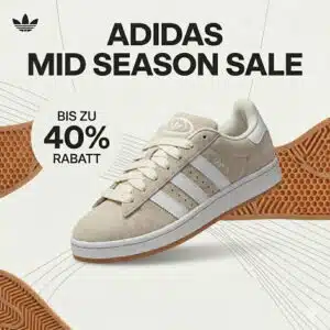 adidas Mid Season Sale bis zu 40% Rabatt, man sieht einen Schuh