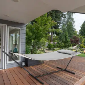 Thumbnail Juskys Hängematte Cata mit Gestell anthrazit oder hellgrau für 67,99€ (statt 85€)