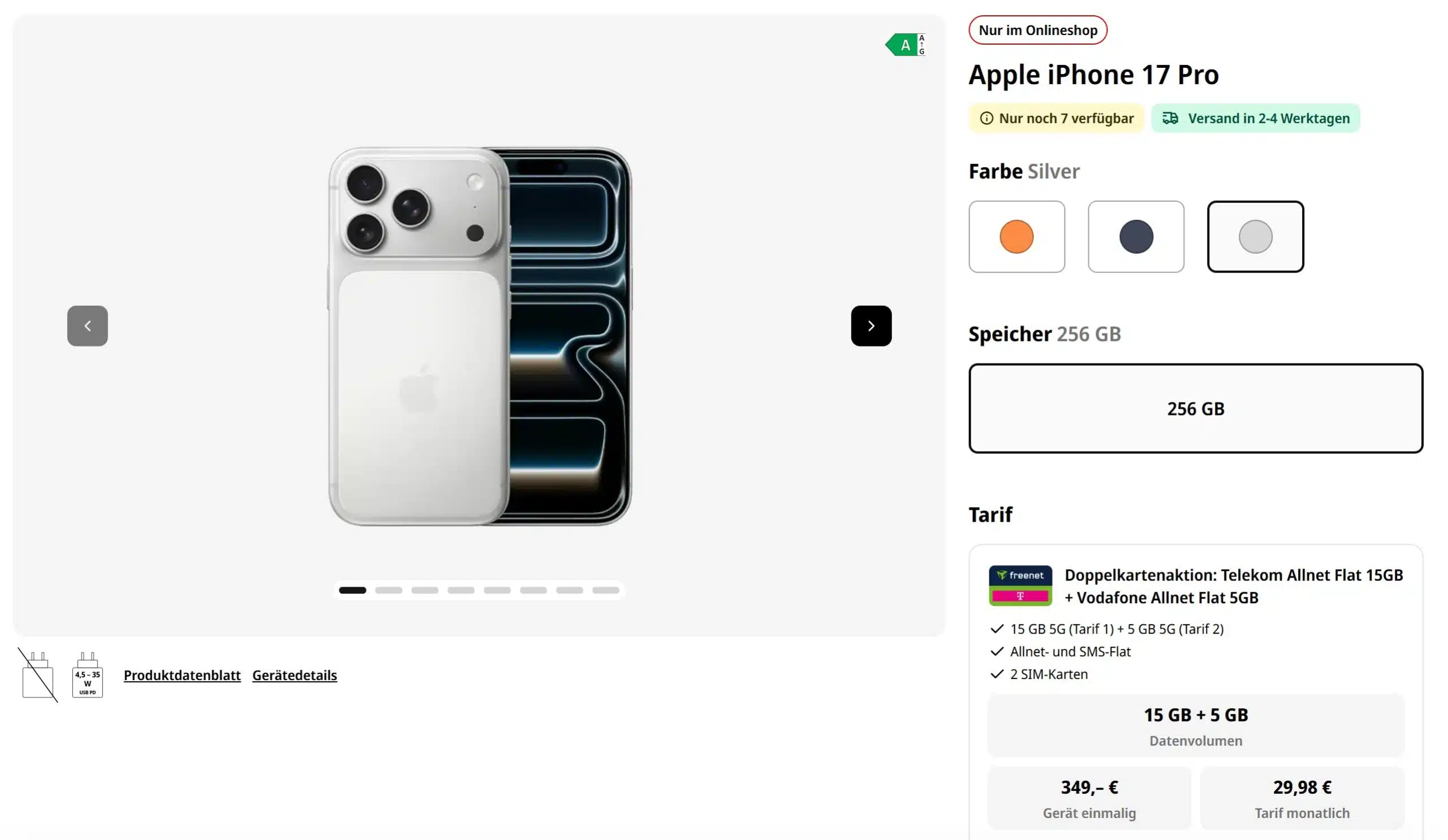 Apple iPhone 17 Pro MMS Tarifwelt