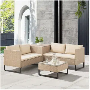 Thumbnail Juskys Santorini Lounge Set Rattan für 234,75€ (statt 360€) - in 3 Farbvarianten