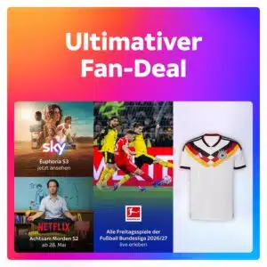 Thumbnail HEFTIG 😯 GRATIS adidas Deutschland WM Trikot + 1 Jahr Sky & Netflix für einmalige 99€