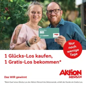 Thumbnail Aktion Mensch 🎟️ Glücks-Los kaufen + Gratis-Los geschenkt