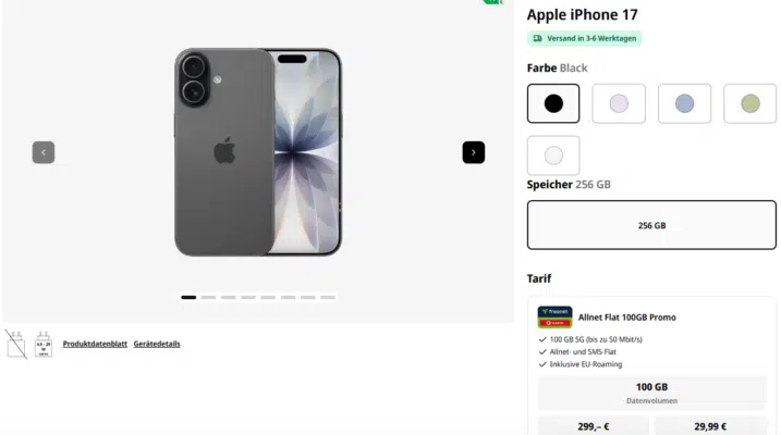 Apple iPhone 17 Handytarif
