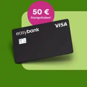 Thumbnail 50€ Bonus: easybank Visa Kreditkarte – Dauerhaft kostenlos!