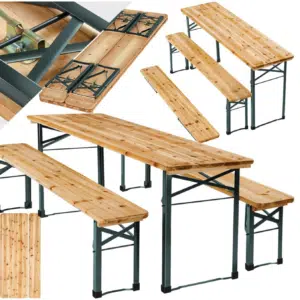 Thumbnail 🍻 tectake Bierzeltgarnitur klappbar - Gartenmöbel Set für 8 Personen