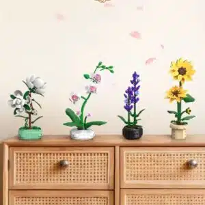 Thumbnail 🌻 Cada Blumen-Klemmbausteine - Sonnenblume, Lavendel, Kamelie, Orchidee | Muttertags-Deal