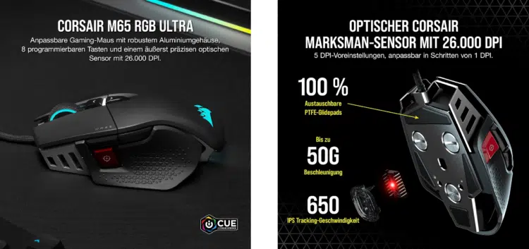 Gaming-Maus Corsair M65 RGB Ultra