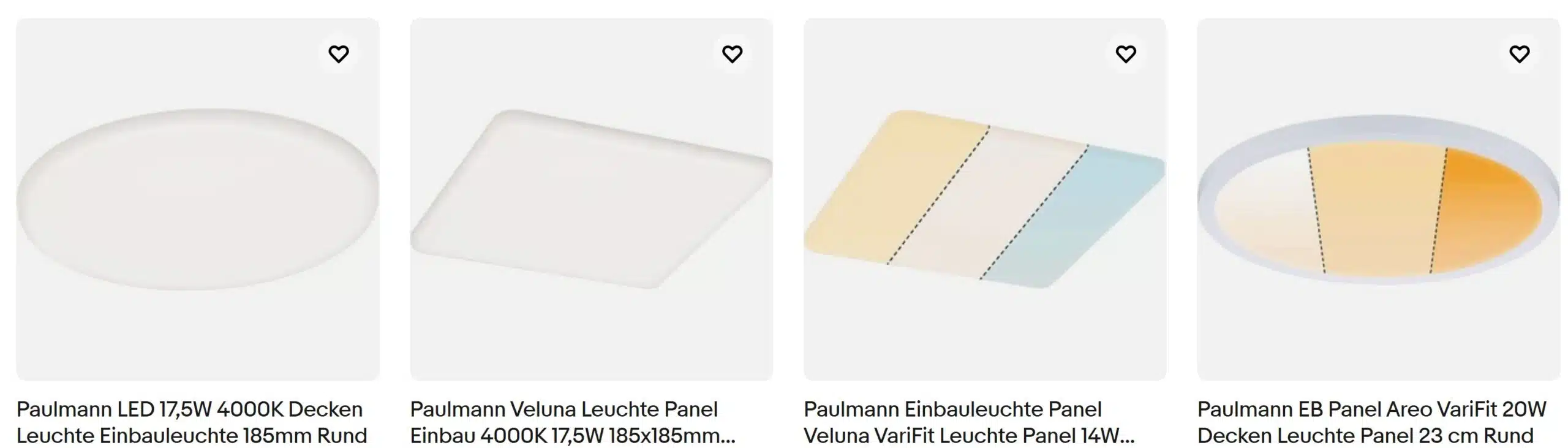 4 verschiedene Deckenleuchten der Marke Paulmann bei eBay