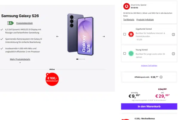 Samsung Galaxy S26 Handytarif