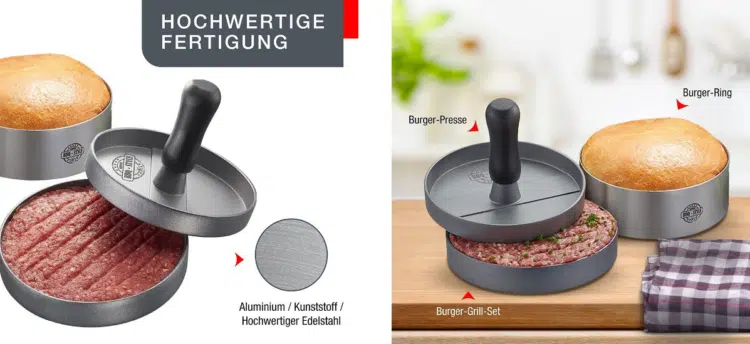 3-tlg. GEFU Burger-Set BBQ
