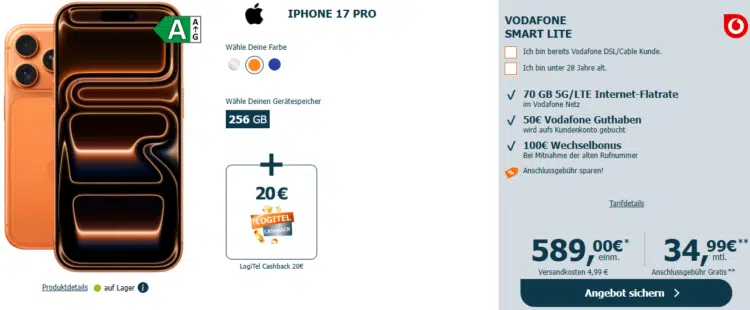 Apple iPhone 17 Pro Handytarif