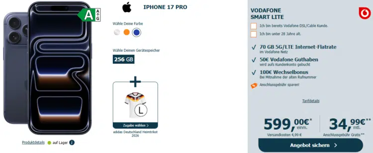 Apple iPhone 17 Pro Handytarif