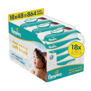 Thumbnail Pampers baby-dry Feuchttücher aqua soft touch 18 Packungen für 20,80€ (statt 29,95€)