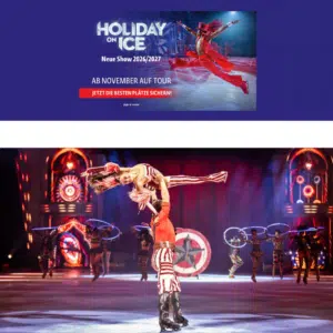 Thumbnail HOLIDAY ON ICE – CINEMA OF DREAMS in Stuttgart mit ÜN inkl. Frühstück ab 109€ p.P.