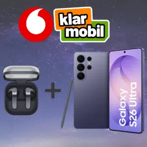 Thumbnail Samsung Galaxy S26 Ultra (256GB) einmalig 99,99€ + Galaxy Buds4 mit 50GB Vodafone Allnet Flat für 44,99€/mtl.