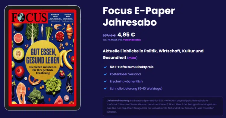 Focus E-Paper Jahresabo