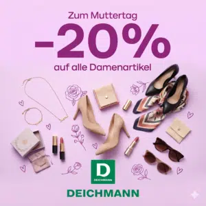 Thumbnail 👠 Deichmann: 20% Rabatt auf alle Damenartikel *nur heute zum Muttertag*