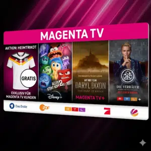 Thumbnail ⚽ GRATIS: 6 Monate WM + original adidas DFB-Heimtrikot 📺 Telekom Magenta TV inkl. RTL+ Premium eff. nur 4,75€/Monat