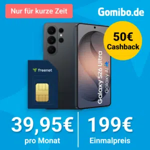 Thumbnail Samsung Galaxy S26 Ultra (256GB) für 199€ + 50GB LTE/5G Telekom Allnet für 39,95€/Monat + 200€ Bonus + 0€ AG (Freenet Telekom Magenta Mobil M)