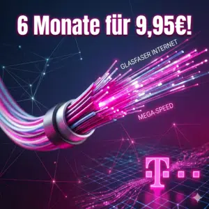 Thumbnail 🔌 Telekom Glasfaser Megadeal: 6 Monate für je 9,95€ + bis zu 245€ Bonus sichern!