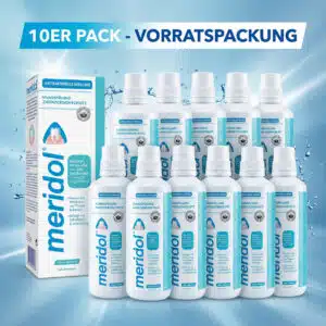 10er Pack Vorratspackung meridol Mundspülung