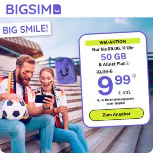 Thumbnail 🔥 50GB 5G für 9,99€ mtl. 📲 weitere Tarife zur Auswahl (BigSIM im 1&amp;1-Netz)