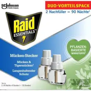 Thumbnail 2x Raid Essentials Mückenstecker 45 Nächte Nachfüller