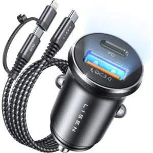 Thumbnail 69% Rabatt! 💥 LISEN 54W Auto-Ladegerät inkl. 2-in-1 Kabel für nur 4,69€