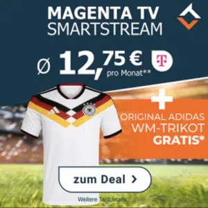 ⚽ GRATIS: 6 Monate WM + original adidas DFB-Heimtrikot 📺 Telekom Magenta TV inkl. RTL+ Premium eff. nur 4,75€/Monat