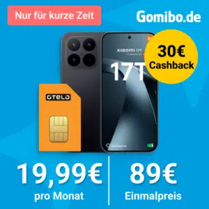 Thumbnail Eff. GRATIS: Xiaomi 17T (256GB) für 89€ + 50GB LTE/5G Allnet für 19,99€/Monat + 10€ Wechselbonus + 30€ Cashback (Otelo Allnet-Flat Classic)