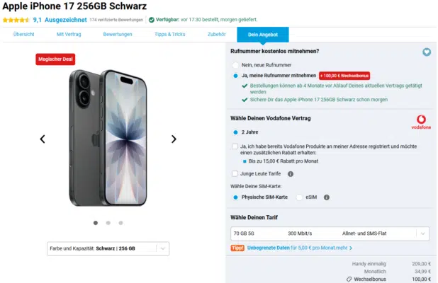 Apple iPhone 17 Handytarif